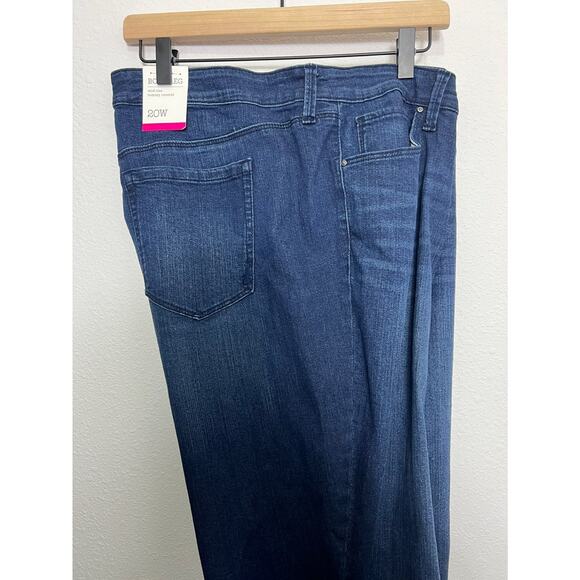 Womens Blue Denim Tummy Control Bootcut Jeans Plus 20w - Picture 5 of 7